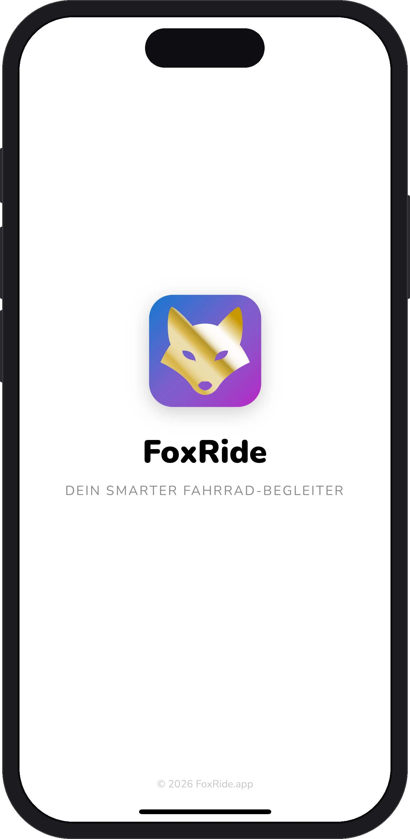 FoxRide Start Screen
